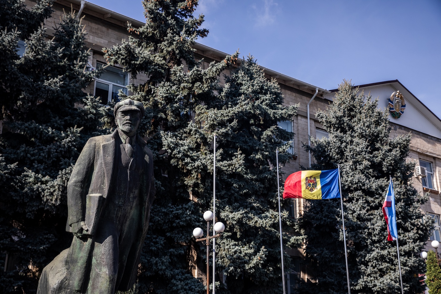 Lenin a Gagauz Népgyűlés előtt Comratban